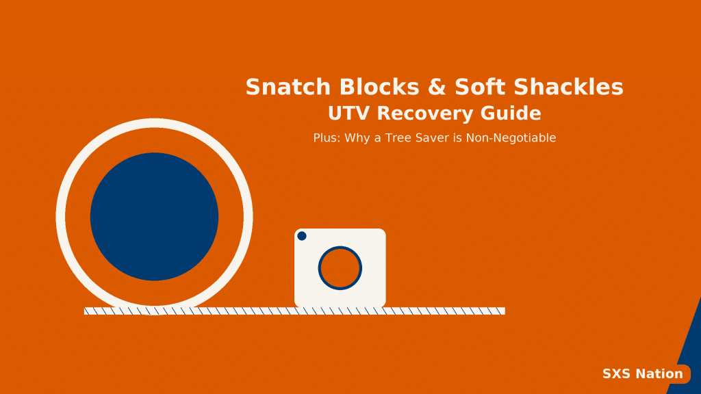 best snatch blocks for UTVs soft shackles for synthetic winch rope tree saver strap off-road recovery