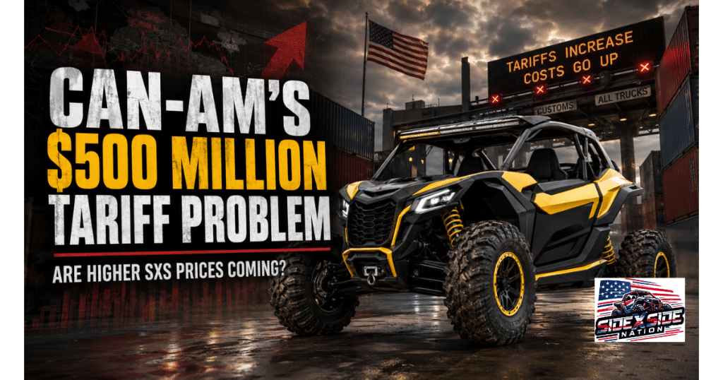 Can-Am tariffs, BRP tariff hit, Can-Am price increase, Can-Am Defender price, Can-Am Maverick price, Polaris vs Can-Am